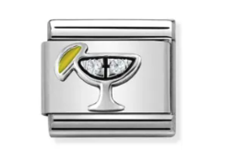 Silver Cocktail with Lemon and Stones Link