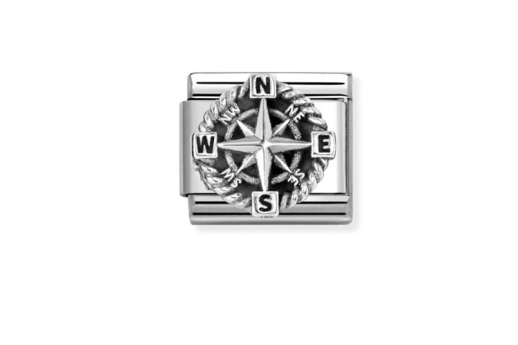 Silver compass