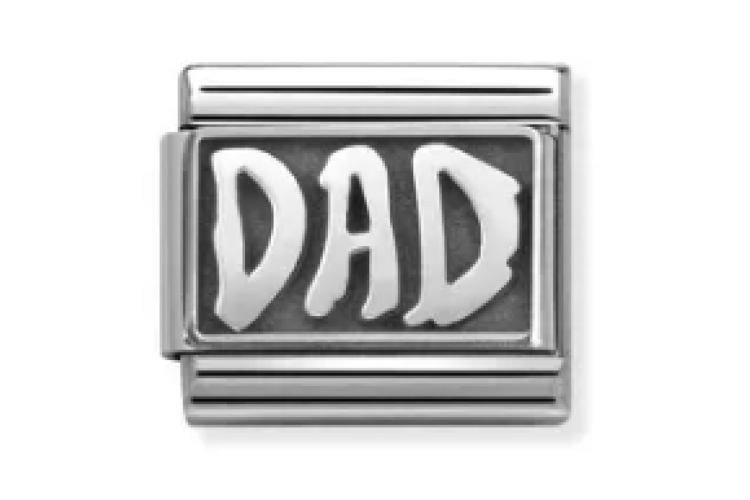 Silver Dad in a Square Link