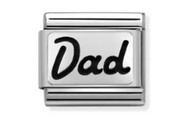 Silver Cursive Dad Link