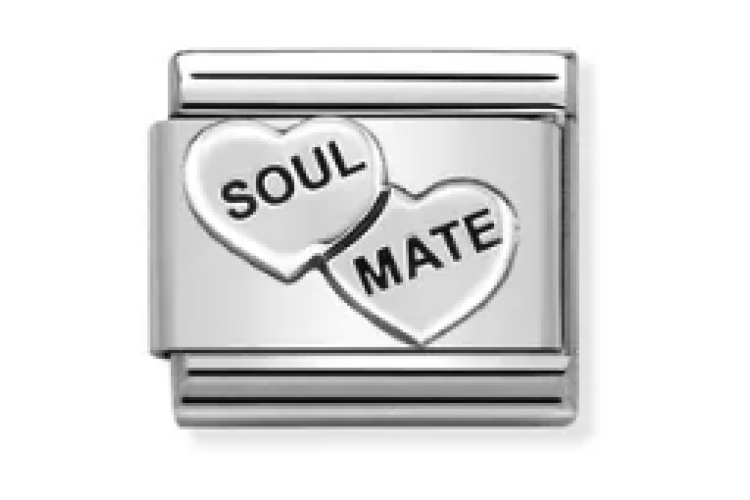 Silver Double Heart Soulmate Link