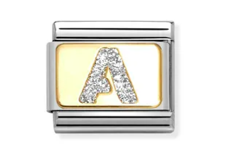 Silver Glitter A Link 