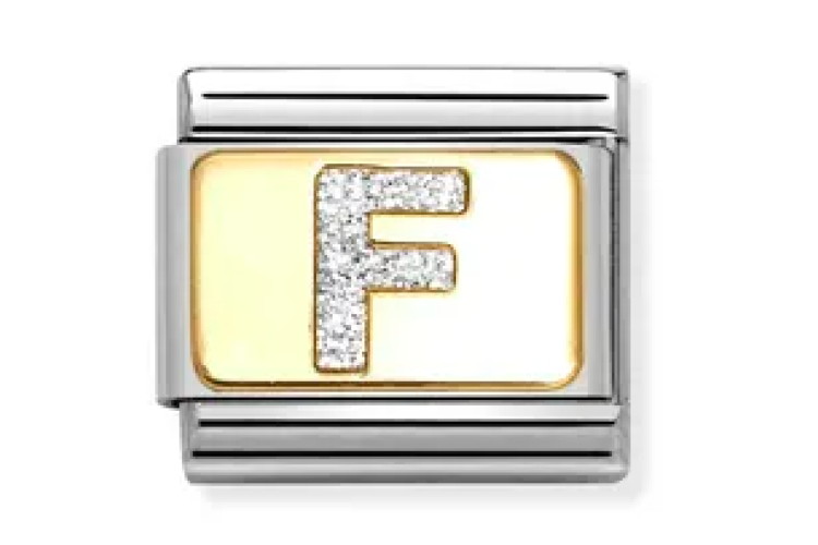 Silver Glitter F Link 
