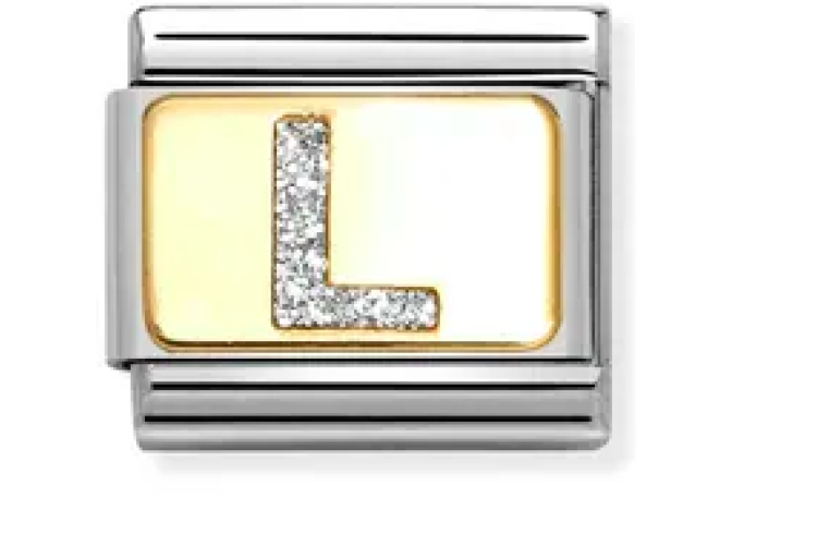 Silver Glitter L Link 