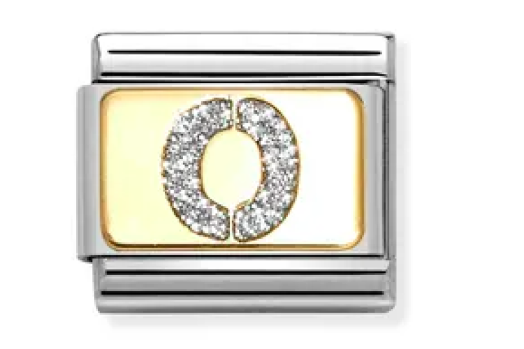 Silver Glitter O Link 