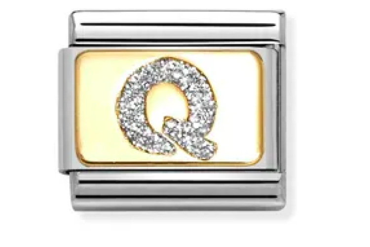Silver Glitter Q Link 