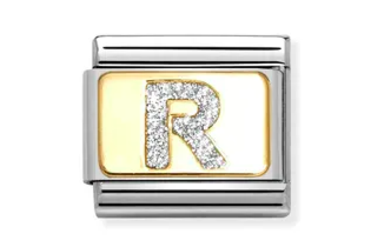 Silver Glitter R Link 