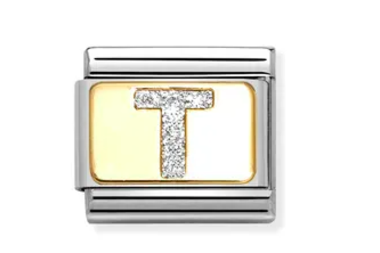 Silver Glitter T Link 