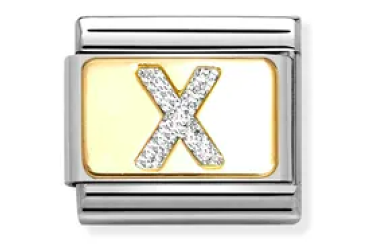 Silver Glitter X Link 