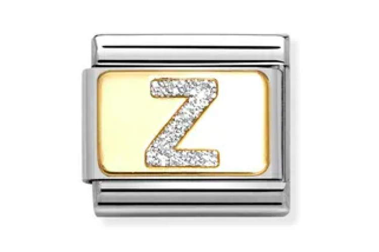 Silver Glitter Z Link 
