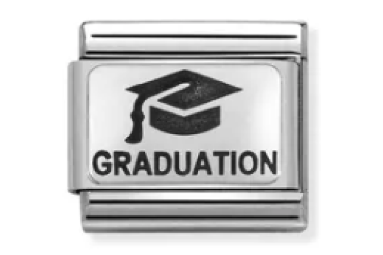 Silver Graduation with Cap Link