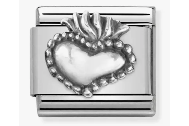 Silver Sacred Heart Link