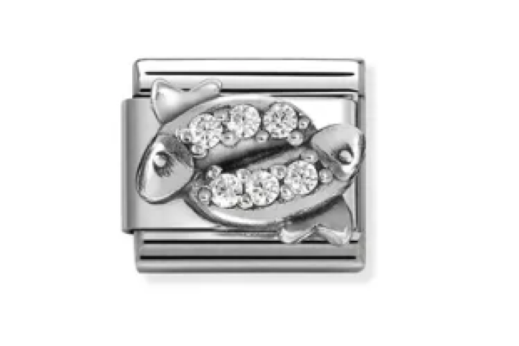 Silver Sparkly 3D Zodiac Link