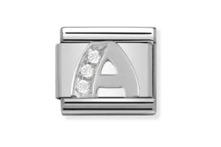 Silver Sparkly Letter Link