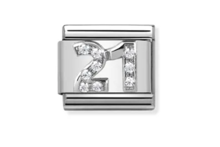 Silver Sparkly Number Link