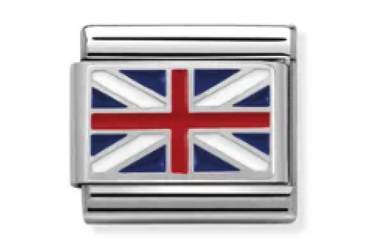 Silver United Kingdom Flag Link