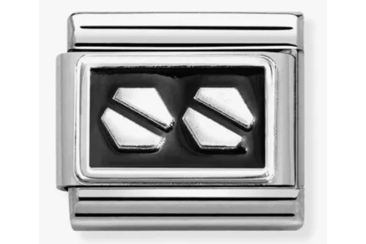 Silver with Black Hex Screws Link