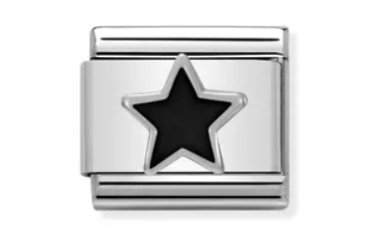 Silver with Black Star Link