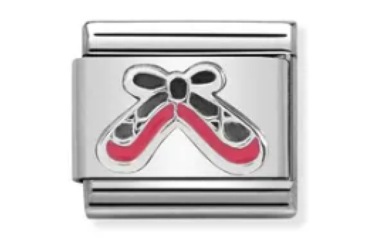 Silver with Pink Ballet Slippers Link
