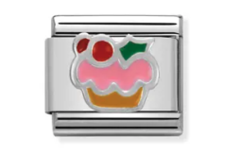 Silver with Pink Cupcake Link