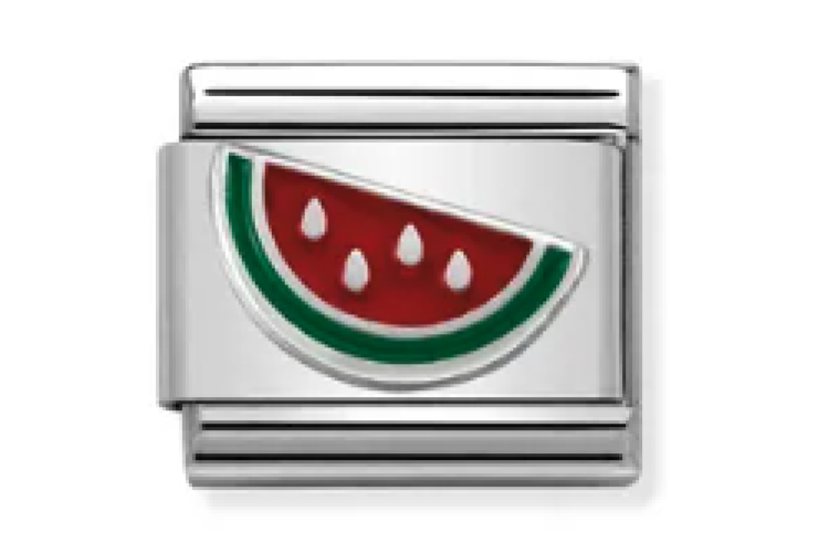 Silver with Red Watermelon Link