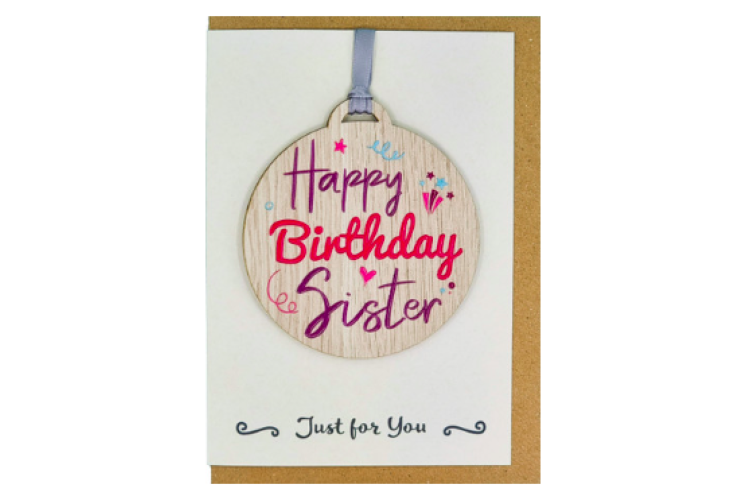 Sister Happy Birthday Card with Gift 