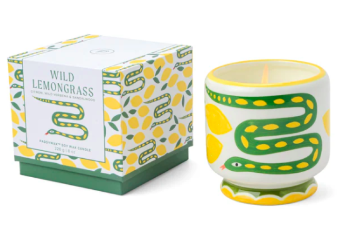 Snake Ceramic Candle - Wild Lemongrass 