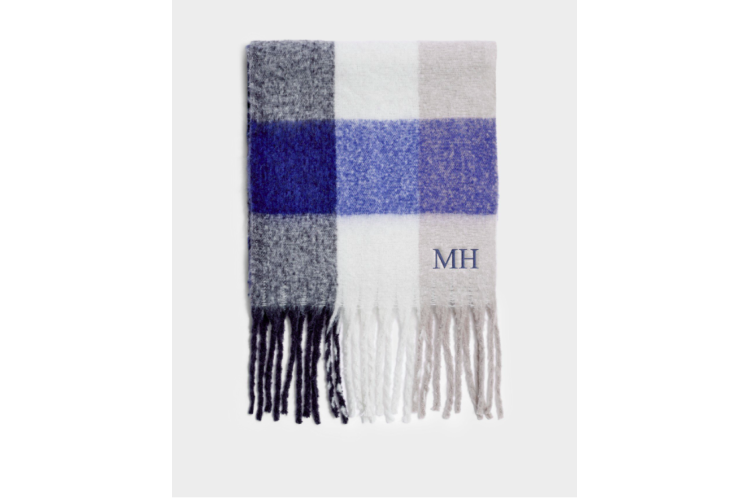 stiped scarf - blue 