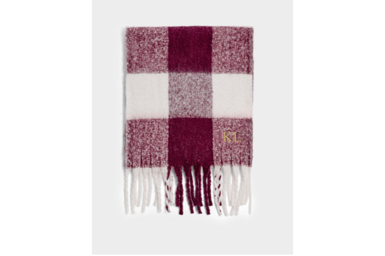 striped scarf - cherry 