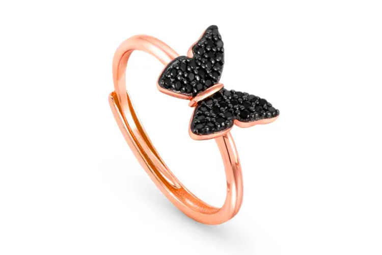 Sweetrock Nature Butterfly Ring Rose Gold 