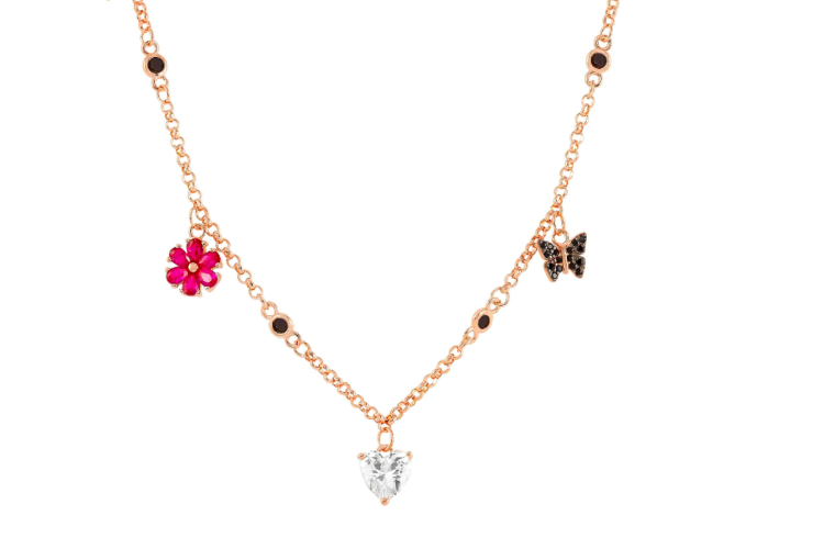 Sweetrock Nature Pendants Necklace Rose Gold