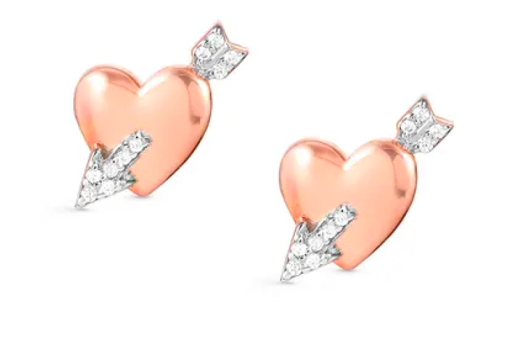 Sweetrock Rose Gold Heart Earring 