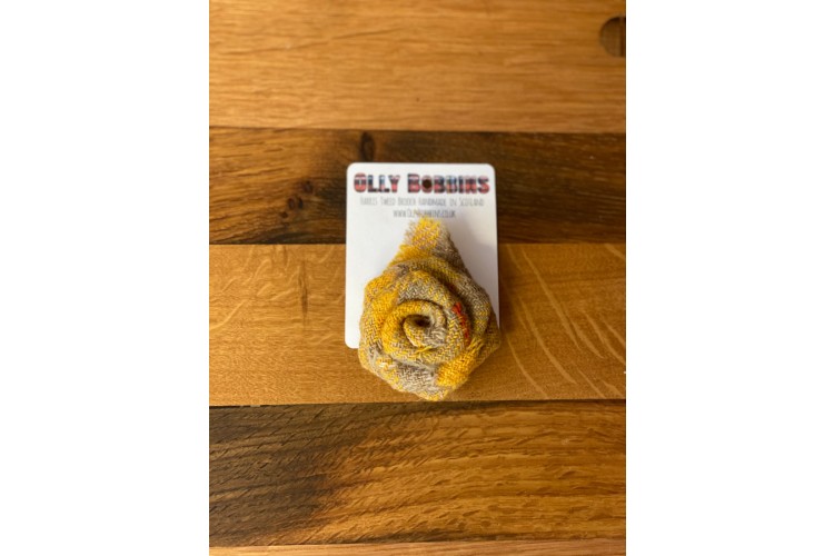 Harris Tweed Rose Brooch