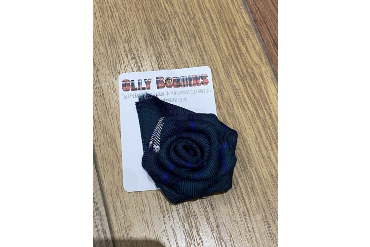 Tartan Rose Brooch