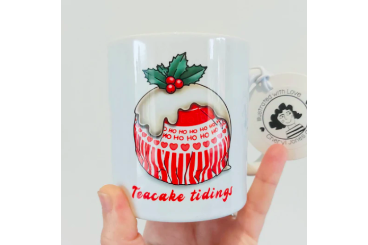 Teacake Tidings illustrated mug