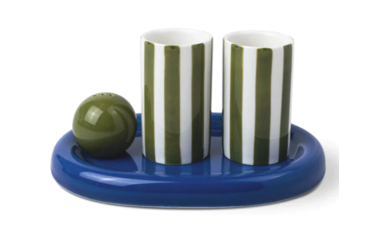 The Lily Mae Ceramic Tequila Shot Glass Set - Cobalt + Olive