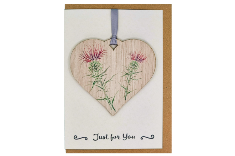 Thistle Card with Gift