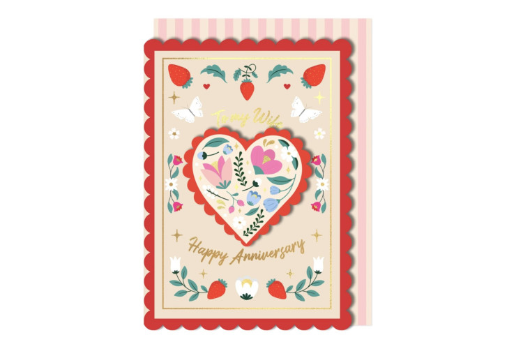 To my wife anniversary (heart/strawberry)