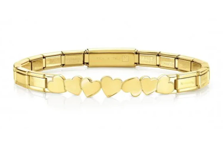 Trendsetter Bracelet Gold with Hearts 