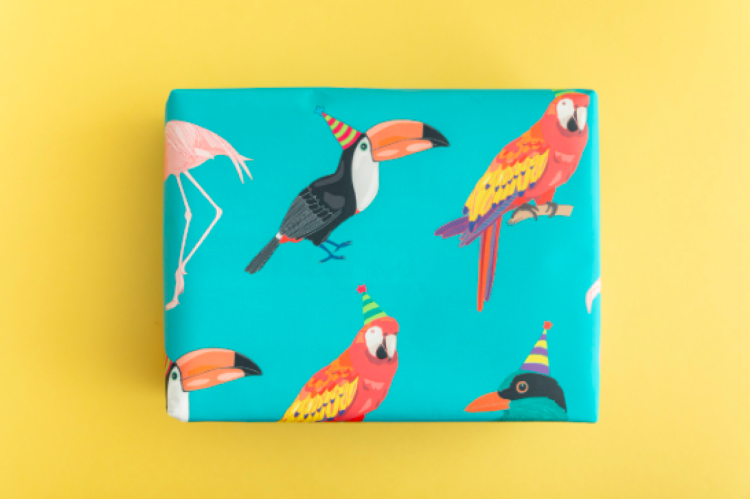 Tropical Birds Gift Warp