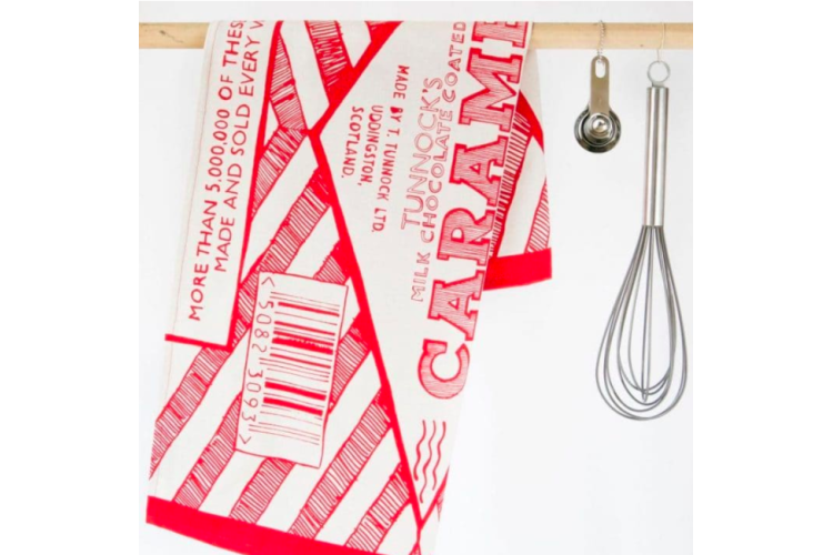 Tunnock’s Caramel Wafer Wrapper Tea Towel