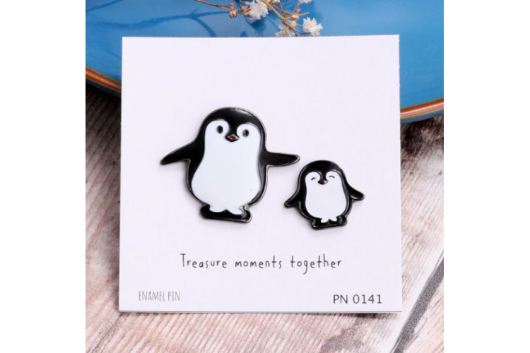 Two Penguins Enamel Pins