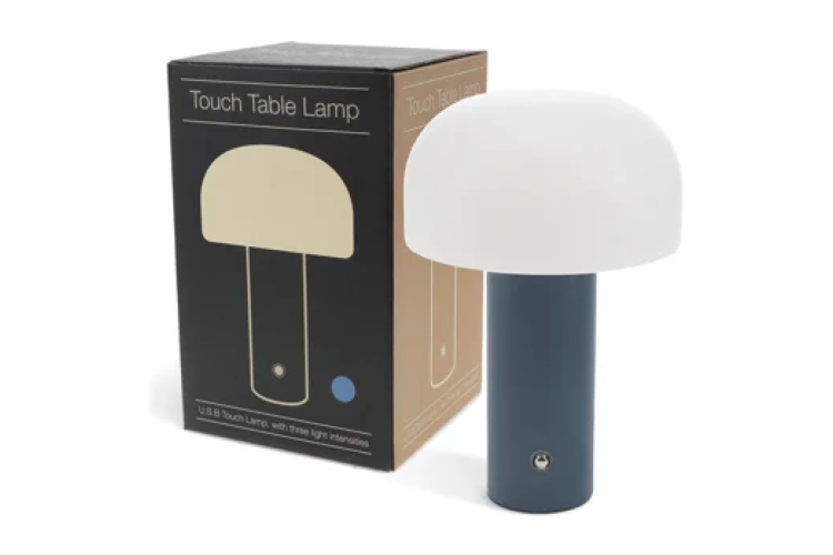 USB Rechargeable Mushroom Touch Lamp - Blue
