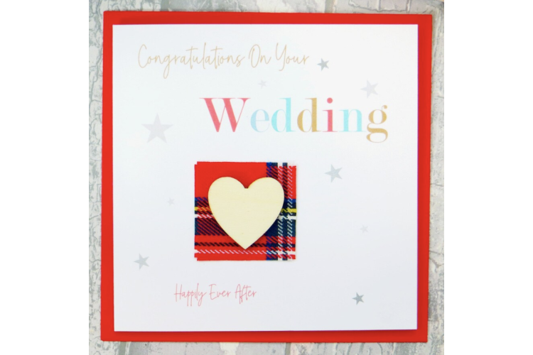 Tartan Wedding Card 