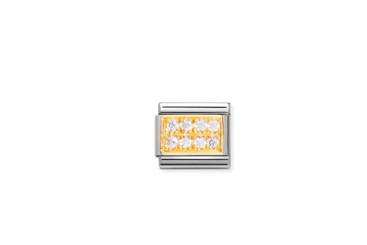 White Cubic Zirconia Link