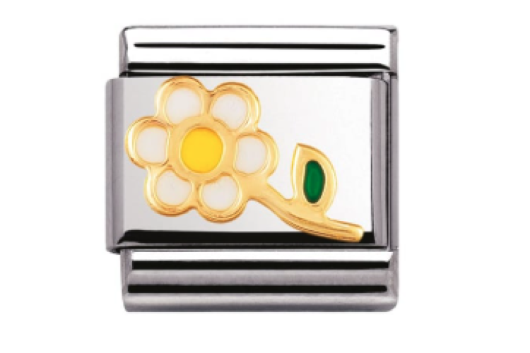 White Flower with Gold Stem Link