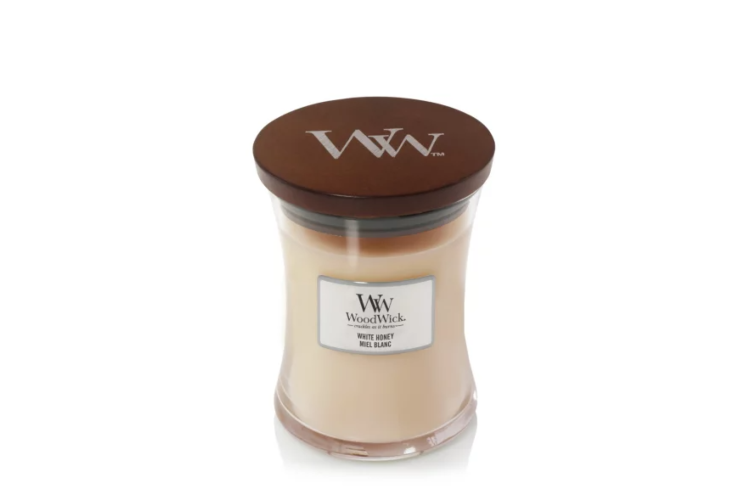 White Honey Medium Hourglass Candle