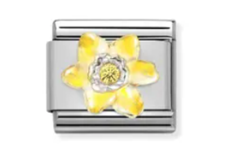 Yellow Daffodil with Yellow Stone Link