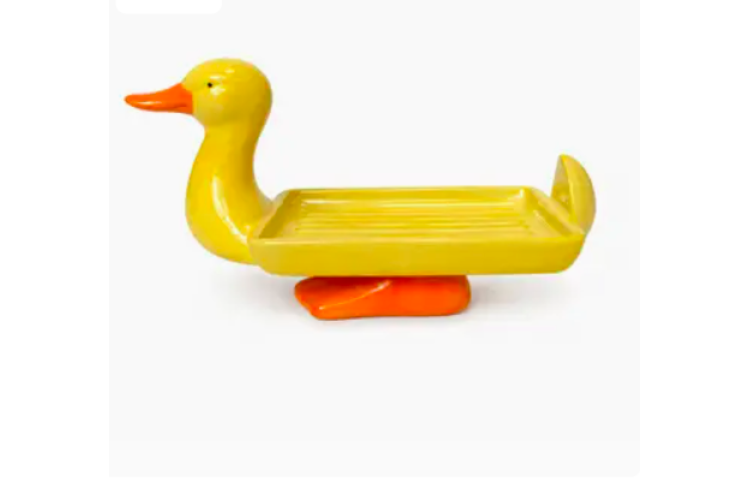 yellow duck soap dish