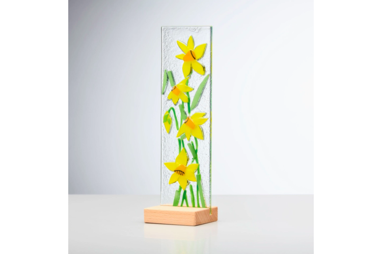 Yellow flower plaque